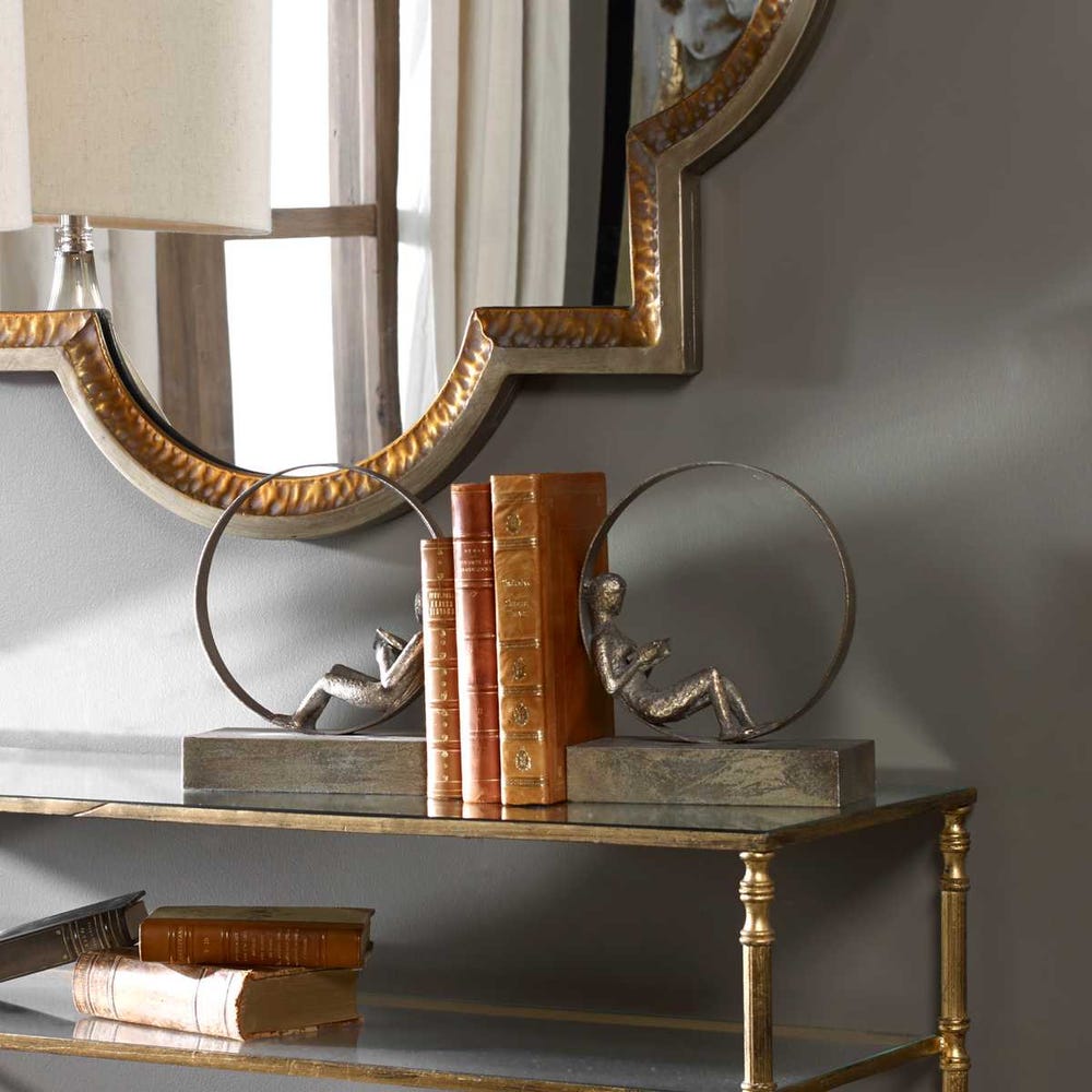 Uttermost Lounging Reader Antique Bookends - Set of 2