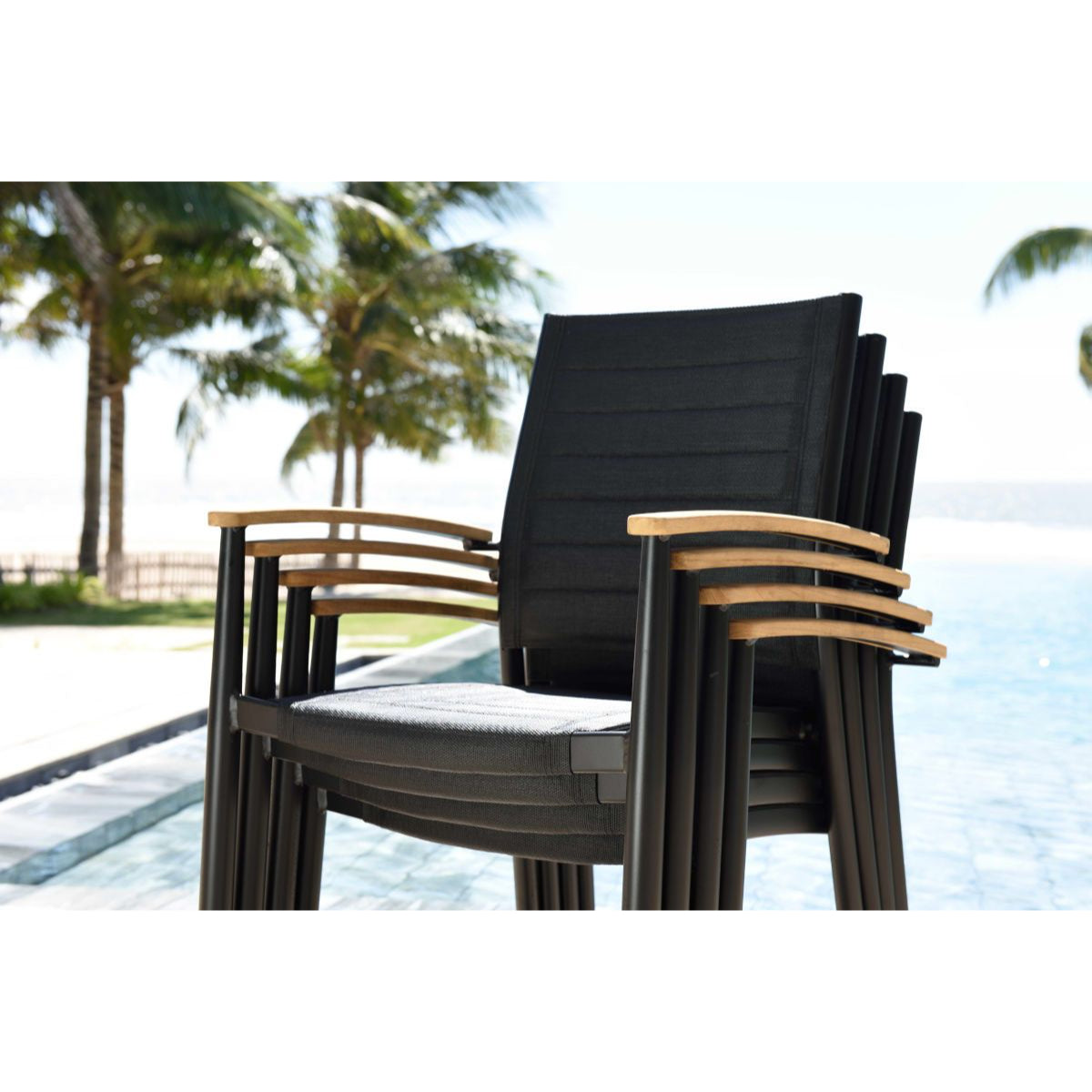 Portals Dark Lite Stacking Armchair