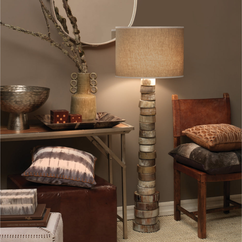 Stacked Horn Floor Lamp