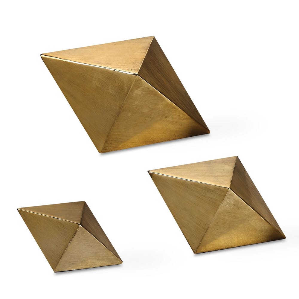Uttermost Rhombus Champagne Accents - Set of 3