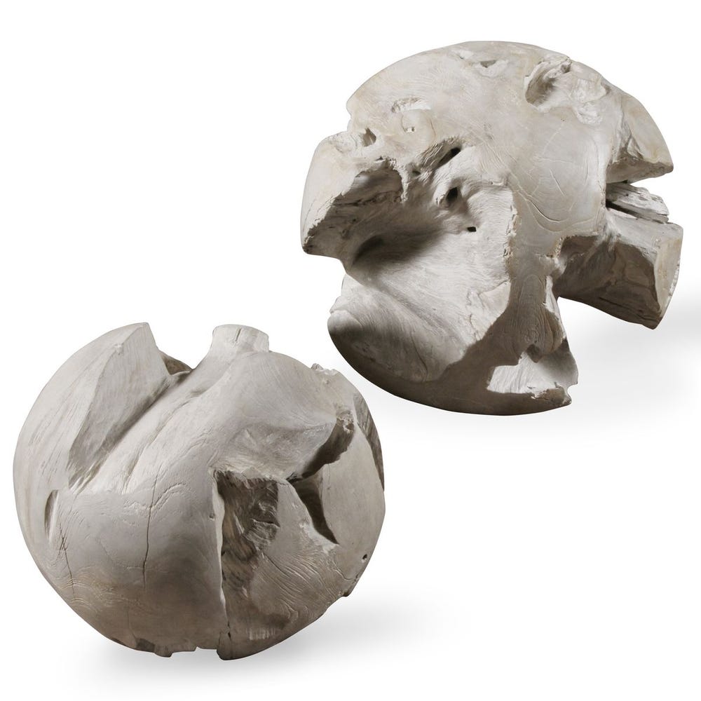 Uttermost Ermanno Teak Balls - Set of 2