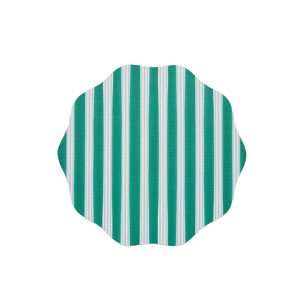 Festive Stripe Scallop Placemat