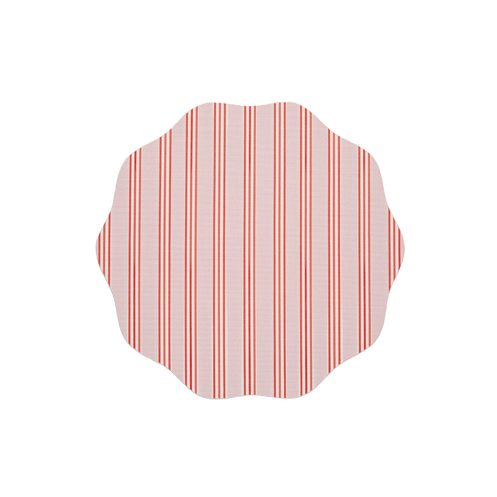 Festive Stripe Scallop Placemat