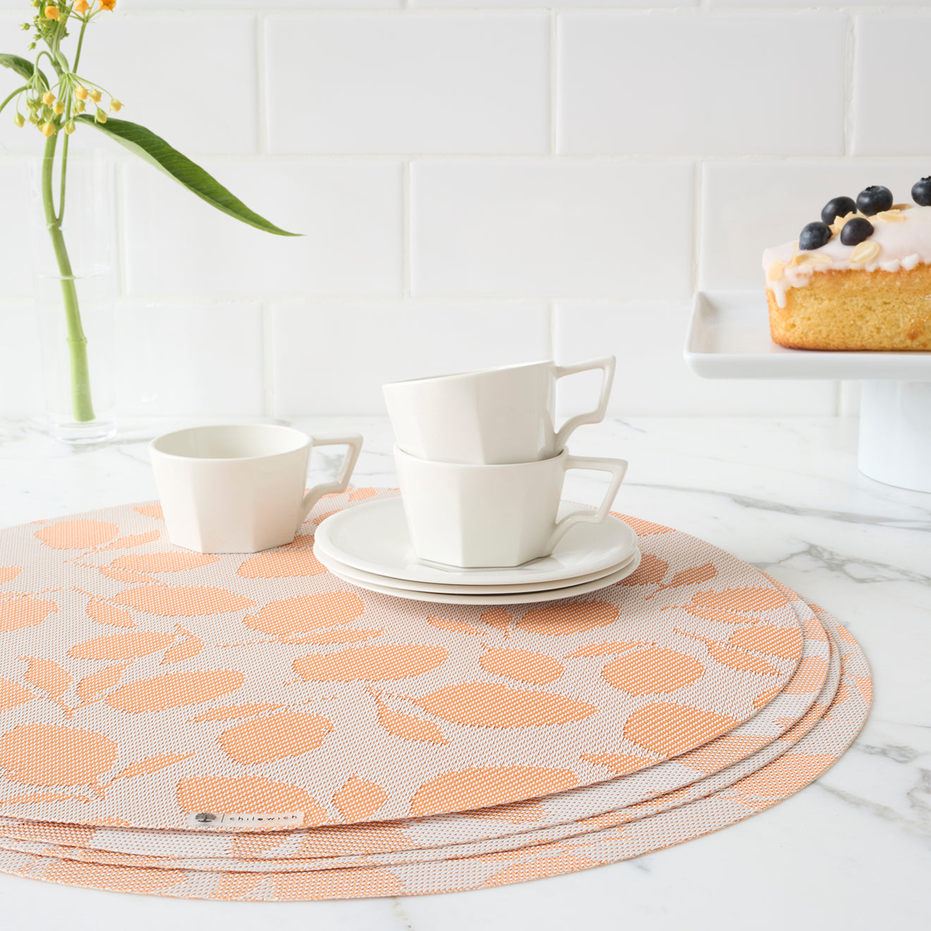 Lemon Leaves Round Placemat