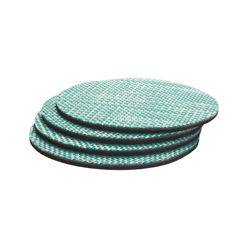 Mini Basketweave Round Coasters - Set of 4