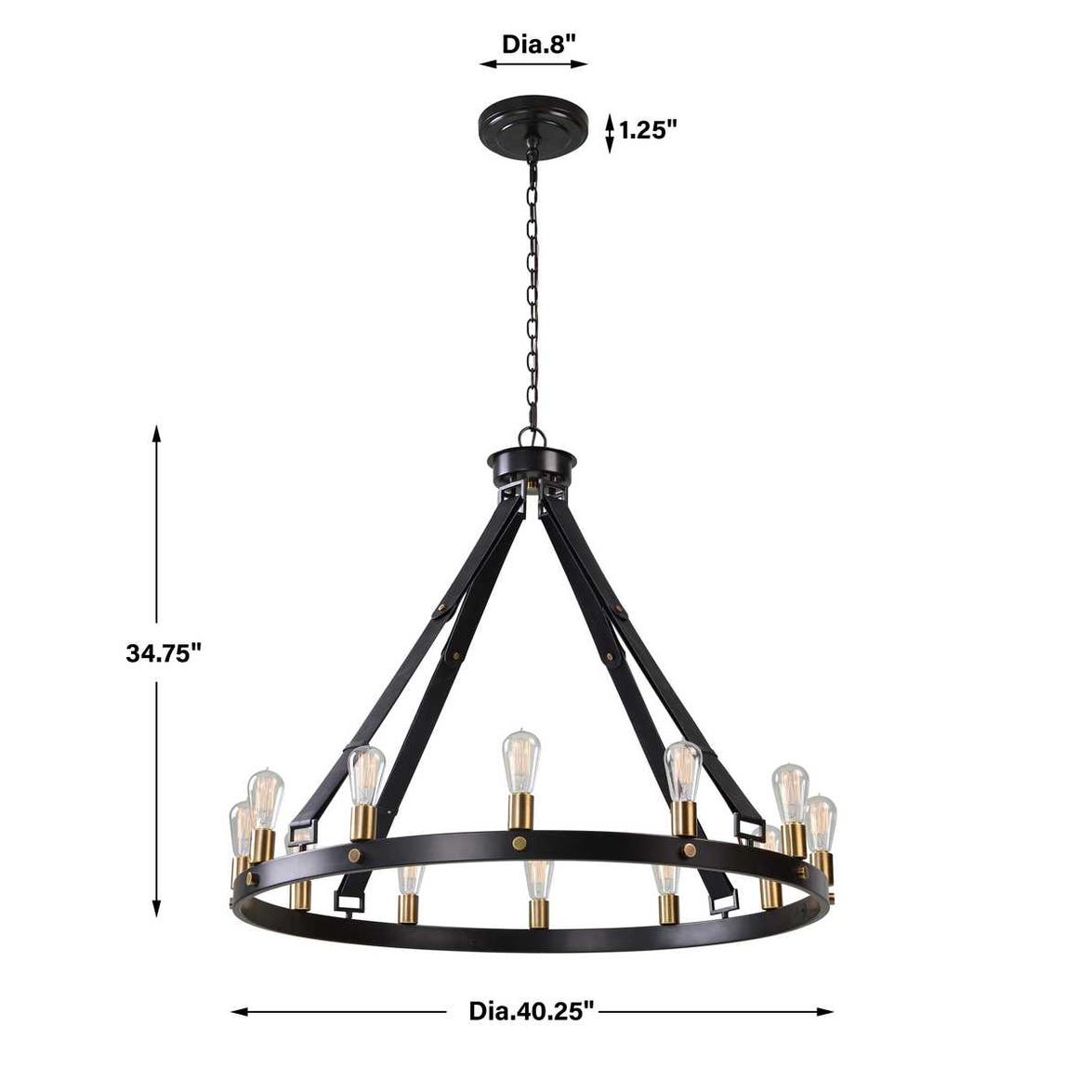 Uttermost Marlow 12 Light Circle Chandelier