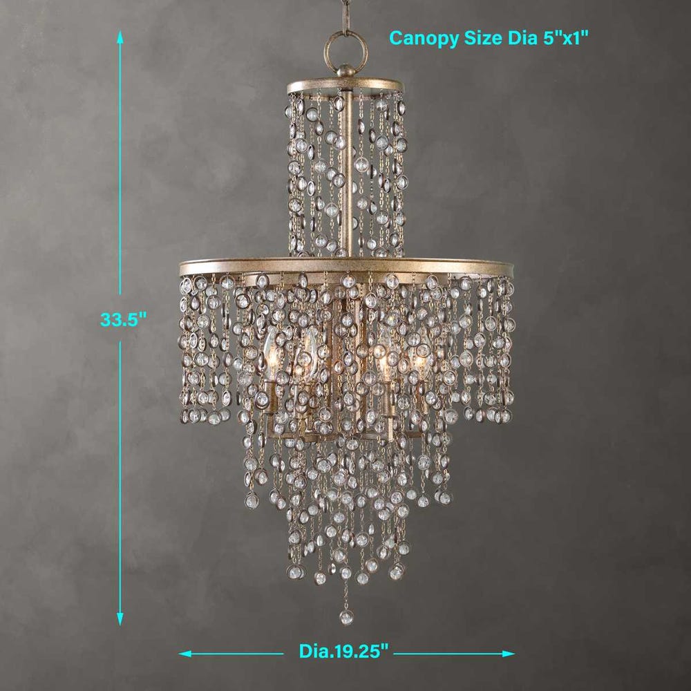 Uttermost Valka 6 Light Crystal Chandelier