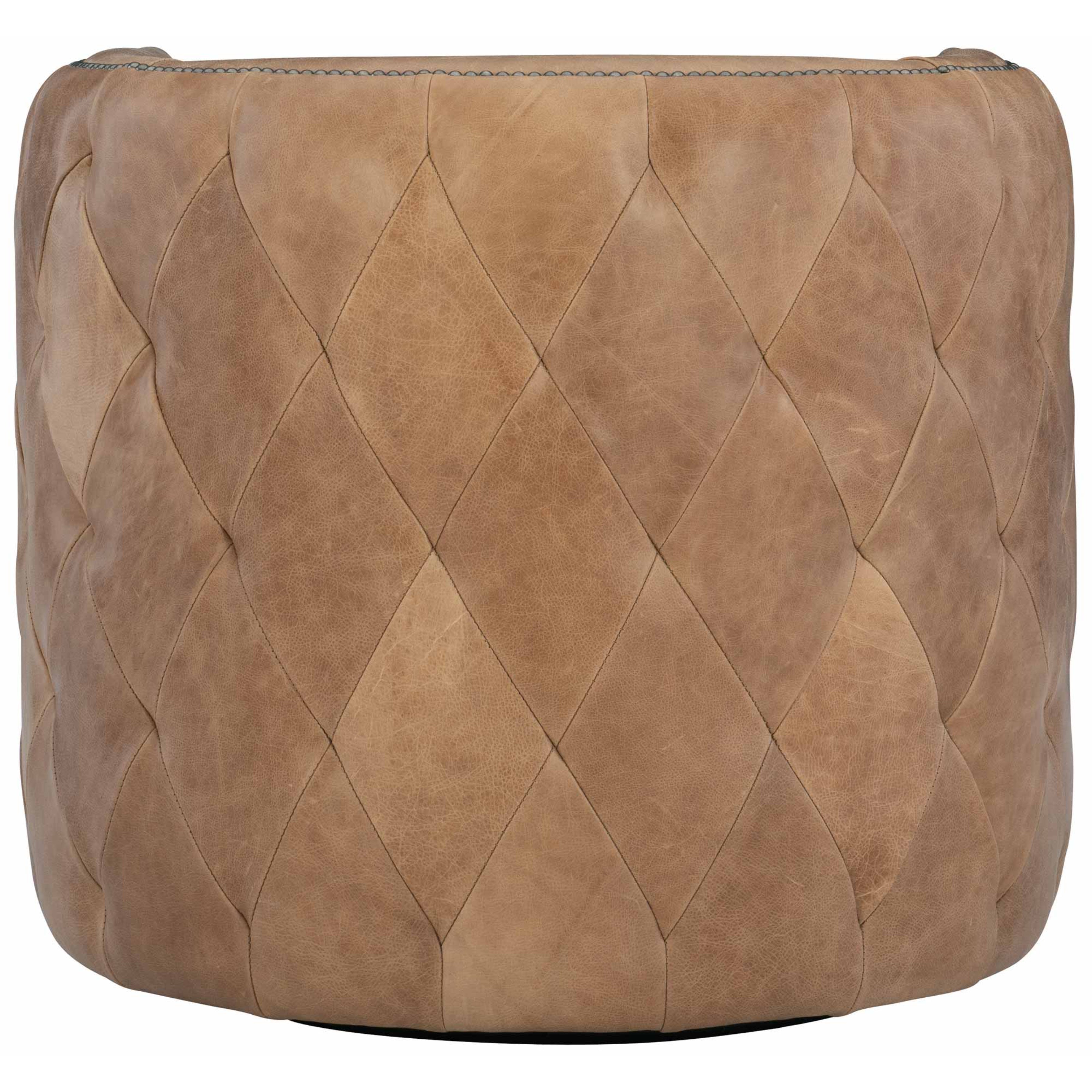 Palazzo Brown Leather Swivel Chair by Bernhardt