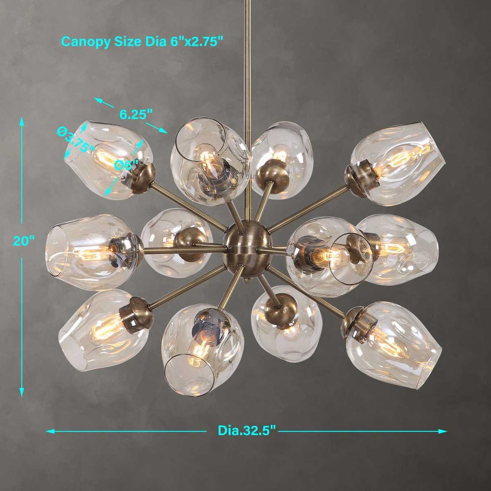 Uttermost Chet 12 Light Sputnik Chandelier