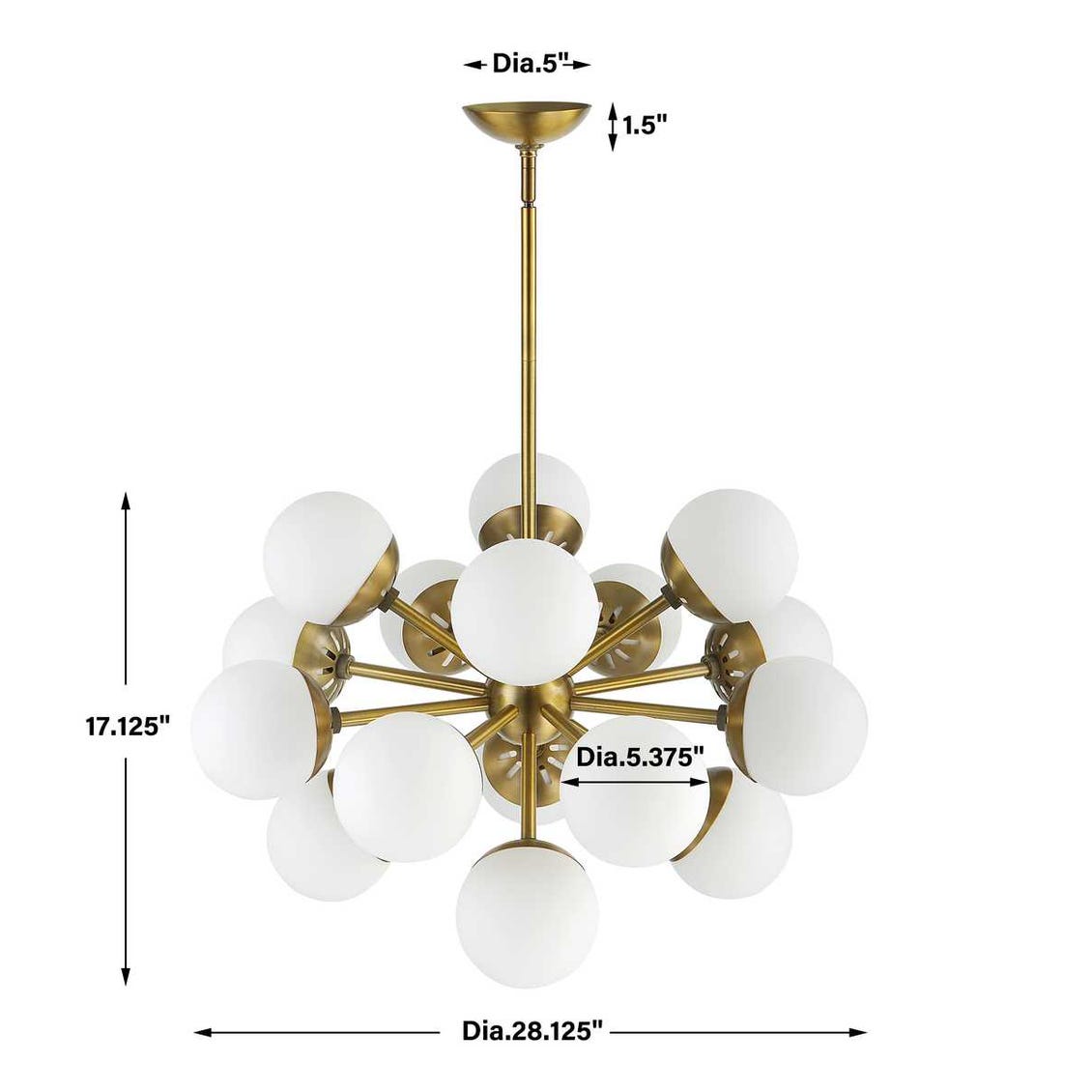Uttermost Droplet 16 Light Sputnik Chandelier