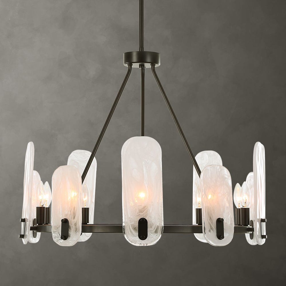 Uttermost Ellipse 10 Light Dark Bronze Chandelier
