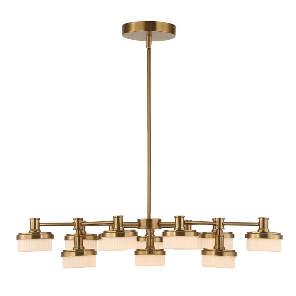 Uttermost Wedge 12 Lt LED Brass Chandelier