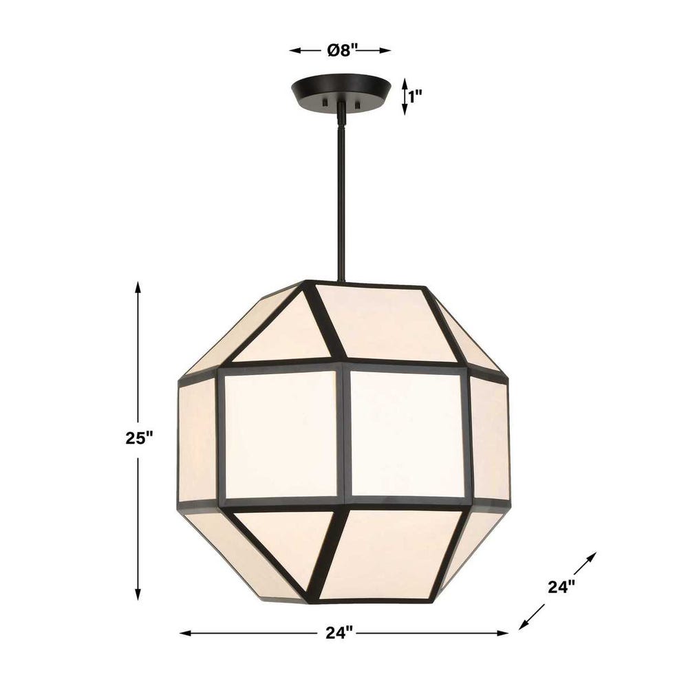 Uttermost Hoi An 4 Light Geometric Chandelier