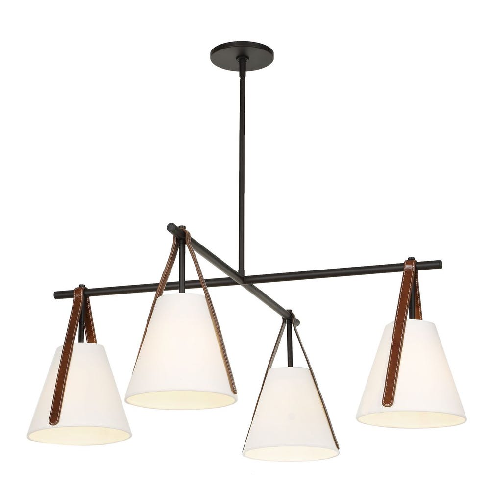 Uttermost Reins Accent Straps 4 Light Chandelier