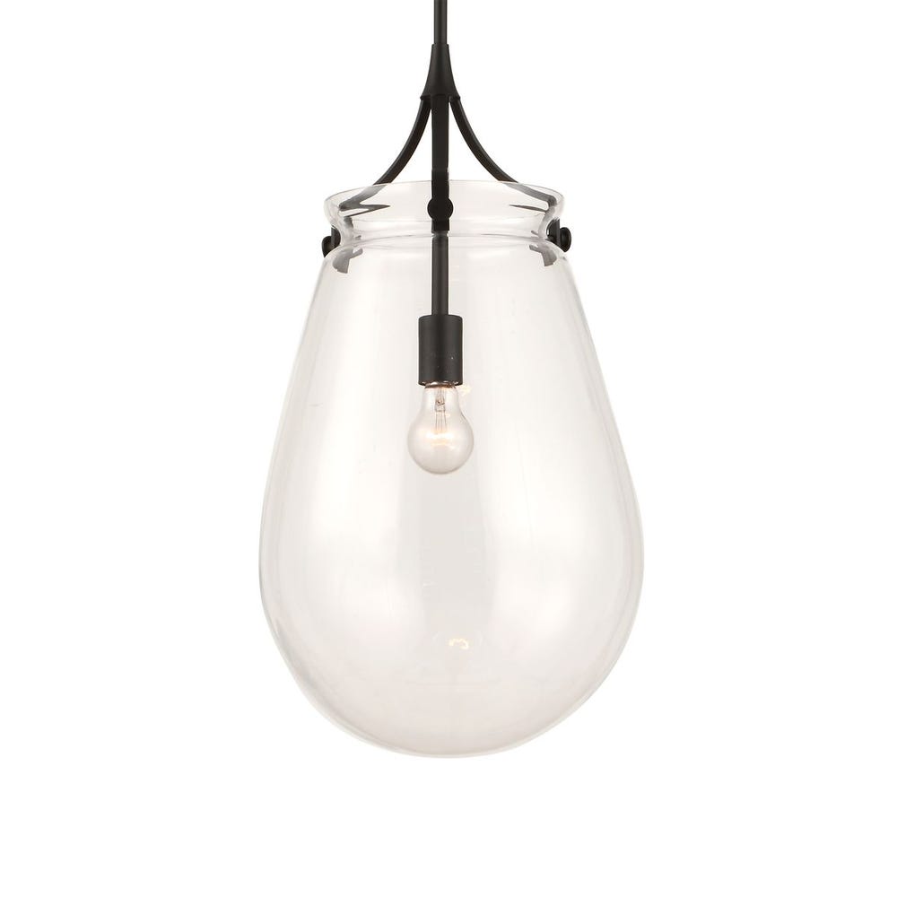 Uttermost Dewdrop 1 Light Glass Shade Pendant