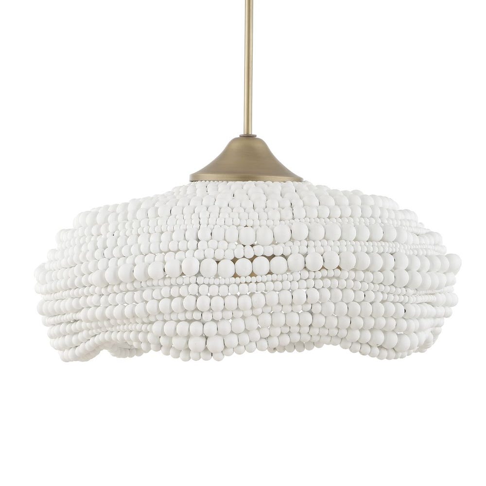 Uttermost Biddeford 5 Light White Beaded Pendant
