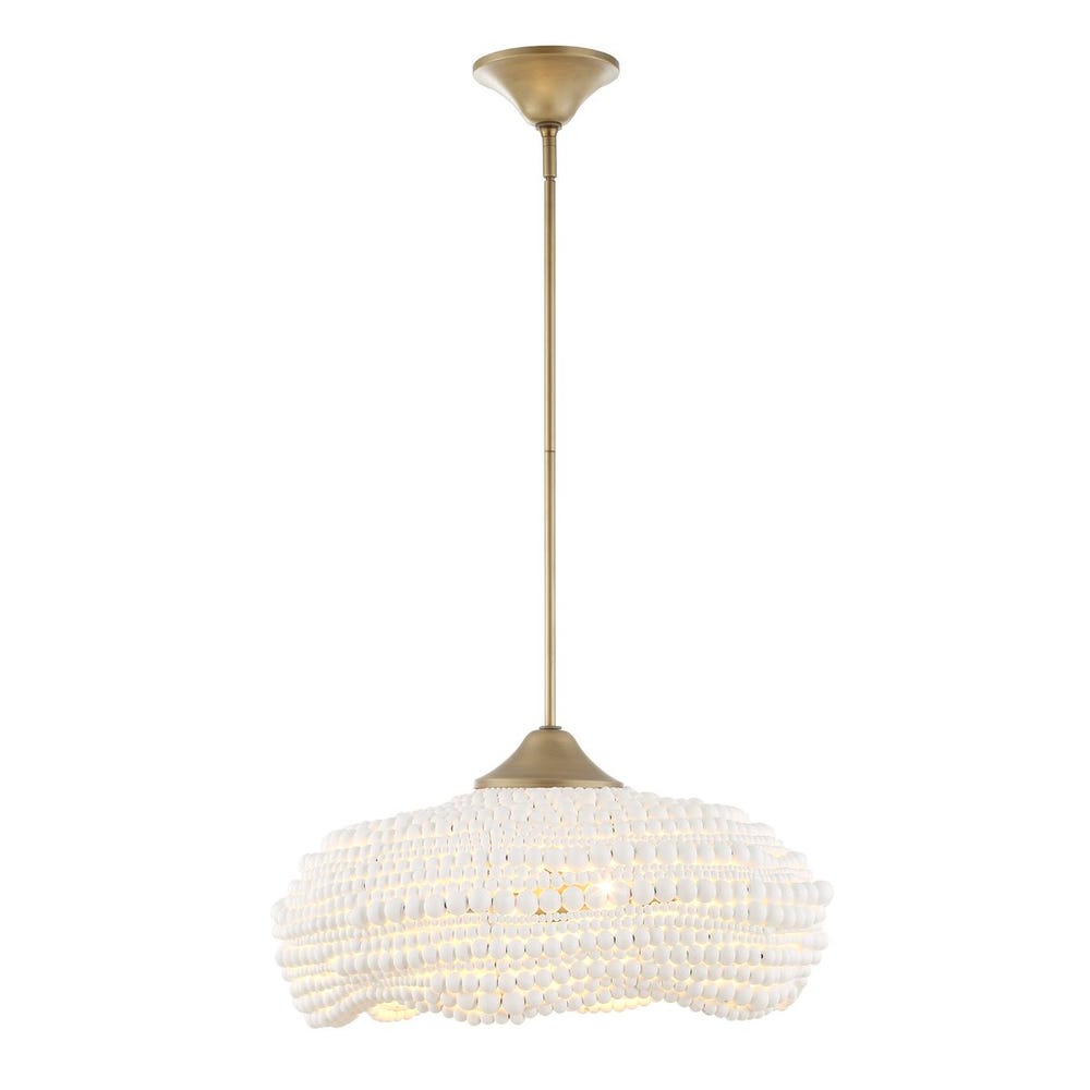 Uttermost Biddeford 5 Light White Beaded Pendant