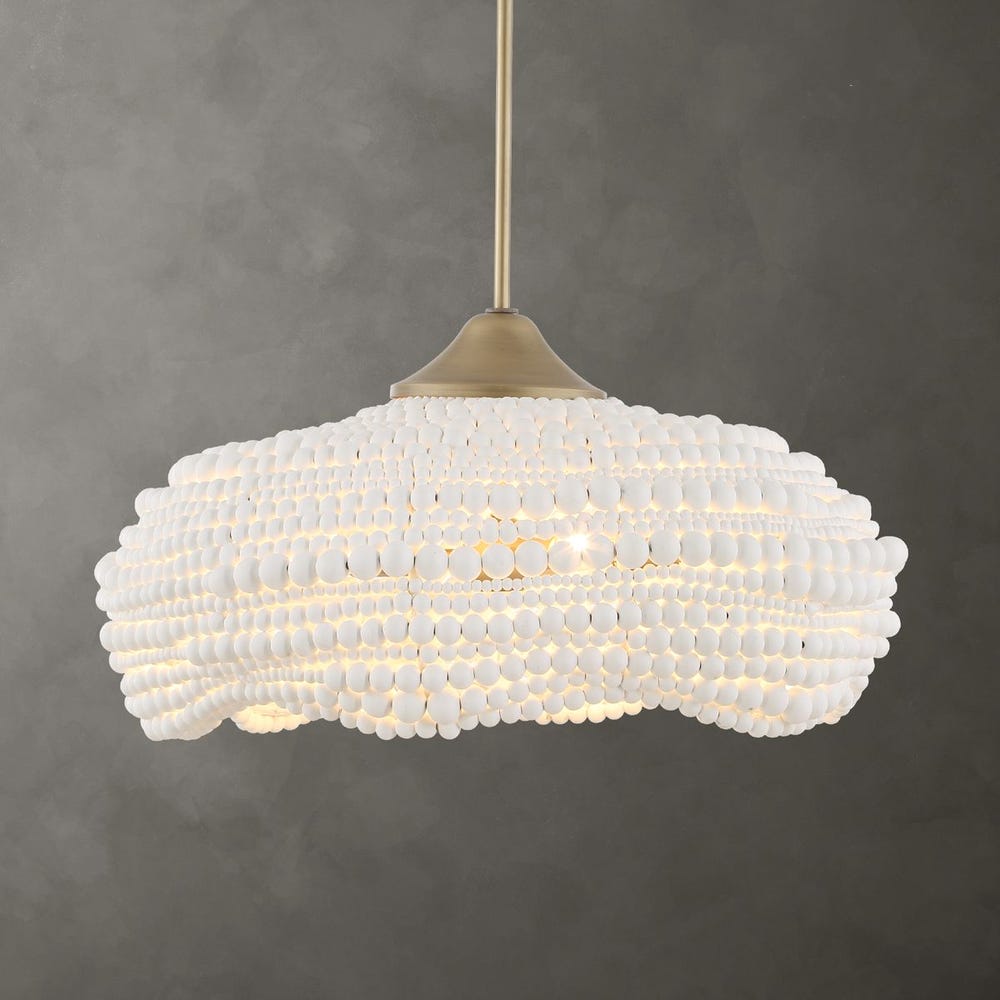 Uttermost Biddeford 5 Light White Beaded Pendant