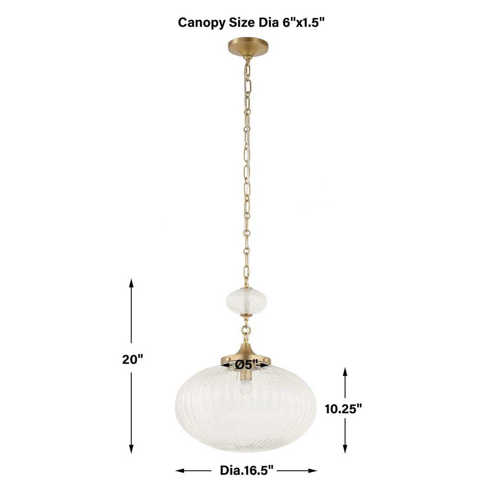 Uttermost Bellaire 1 Light Glass Shade Pendant