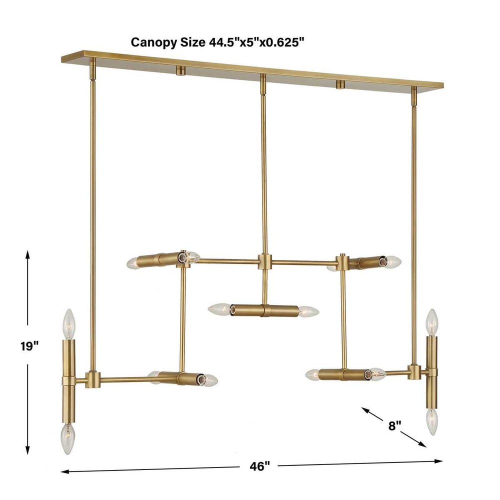 Uttermost Cadre 14 Light Modern Linear Pendant