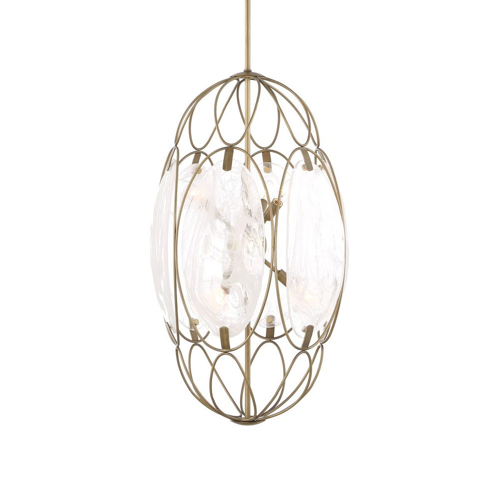 Uttermost Valencia 6 Light Glass Panel Pendant