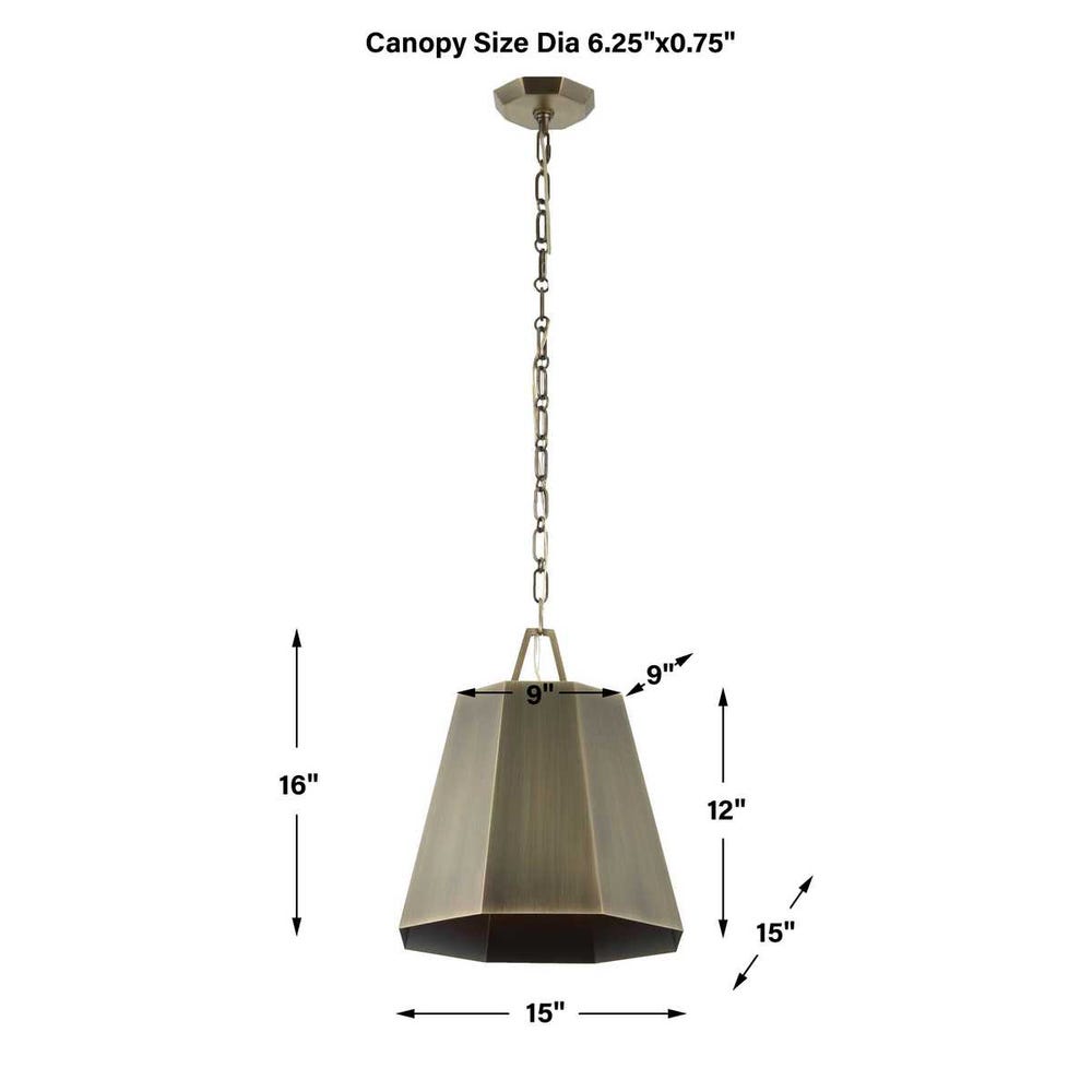 Uttermost Granada 1 Light Hexagon Pendant