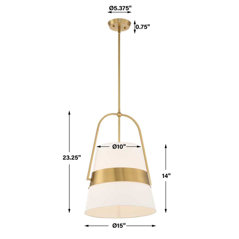 Uttermost Harness 1 Light Shade Pendant