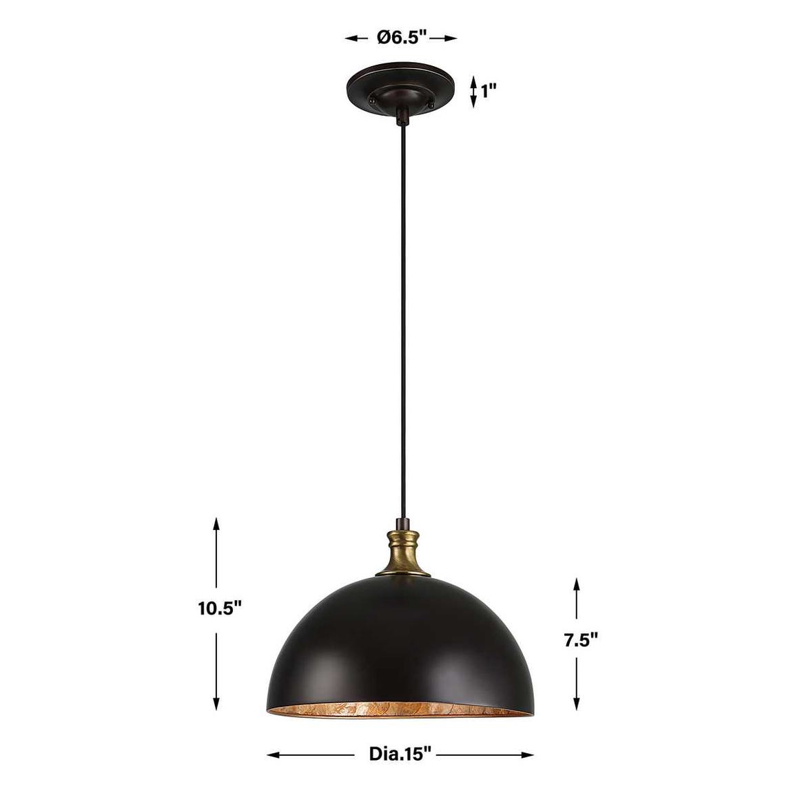 Uttermost Placuna 1 Light Bronze Pendant