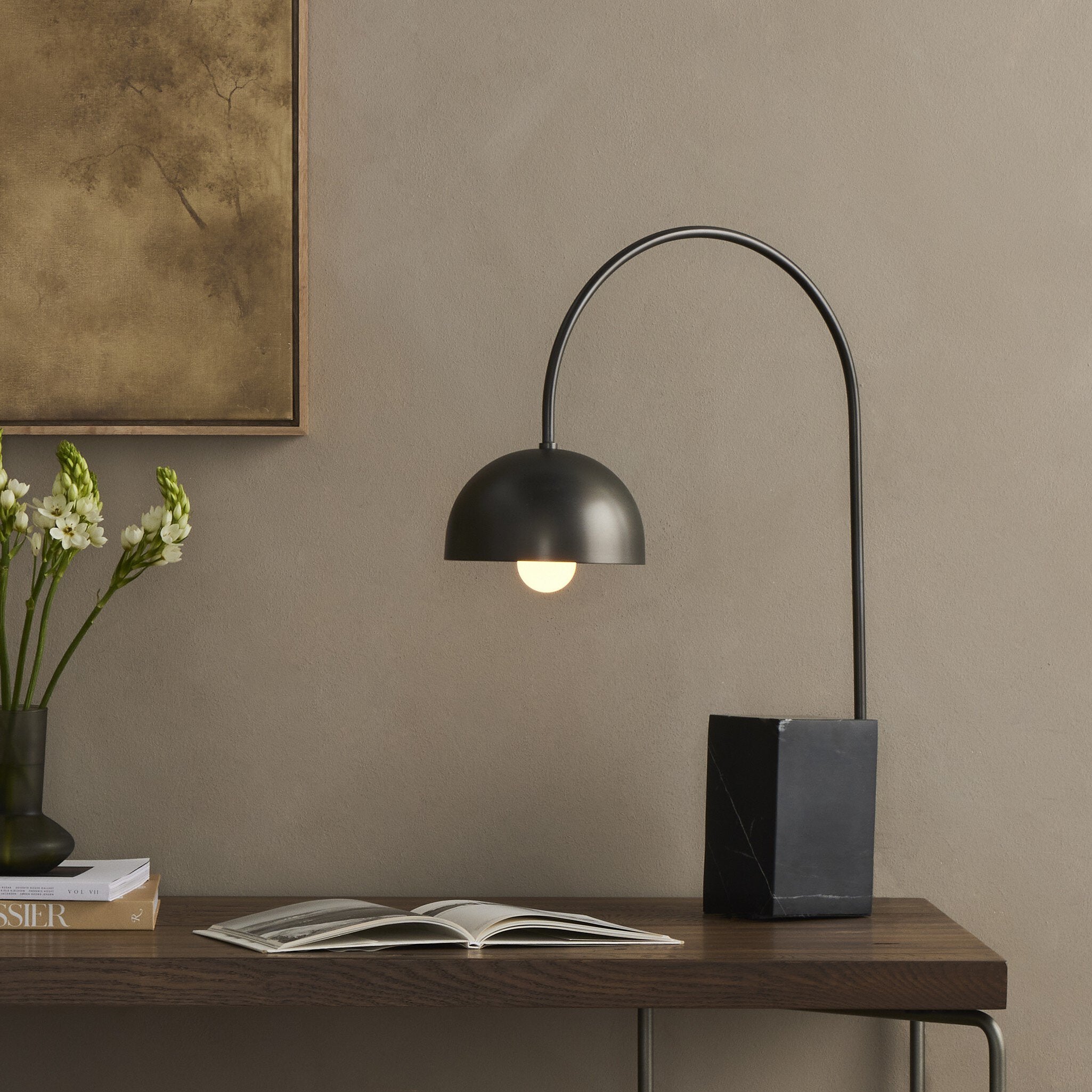 Jenkin Task Lamp - Black Marble Table & Desk Lamps Four Hands     Table & Desk Lamps,https://www.oldbonesco.com,Mid Century Furniture, Furniture Sale, Old Bones Co, Mid Century Sale, Four Hands Furniture, Sale,Gus, Sale,Perigold Jenkin Task Lamp - Black Marble Table & Desk Lamps Sale, Perigold Sale Jenkin Task Lamp - Black Marble,Jenkin Task Lamp - Black Marble Lulu and Georgia,Burke Decor Sale Jenkin Task Lamp - Black Marble, open box furniture,Open Box Jenkin Task Lamp - Black Marble