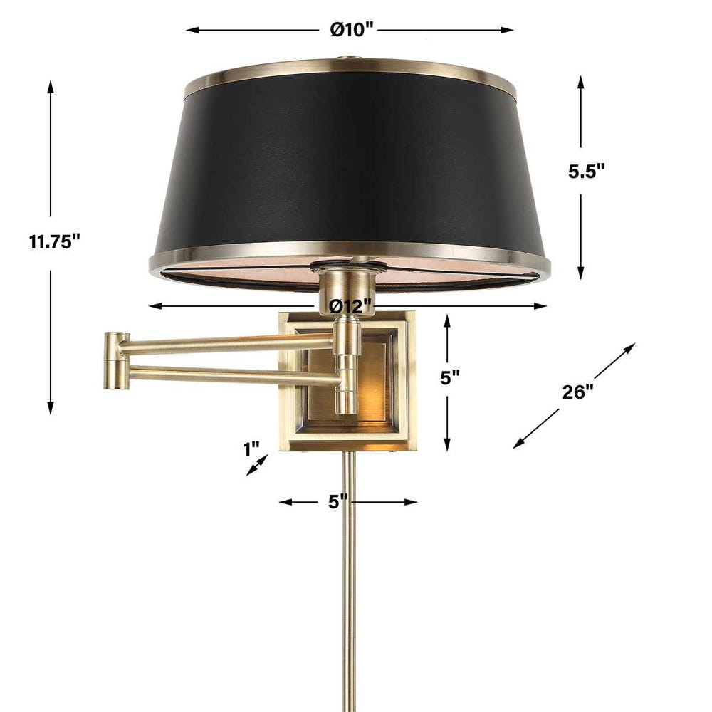 Uttermost Newmarket 1 Light Brass Sconce