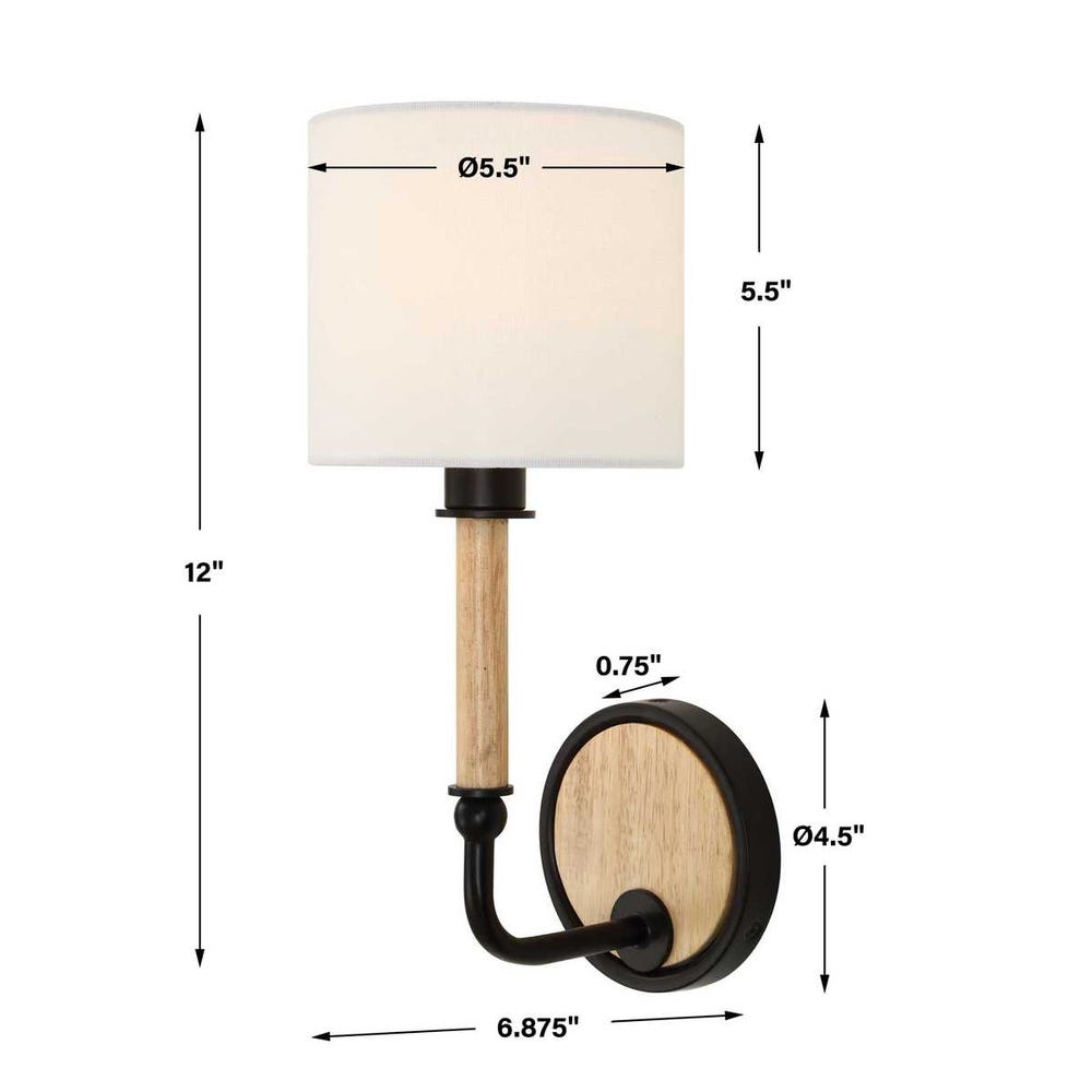 Uttermost Franconia 1 Light Wooden Sconce