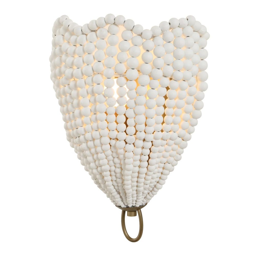 Uttermost Biddeford 1 Light White Beaded Sconce