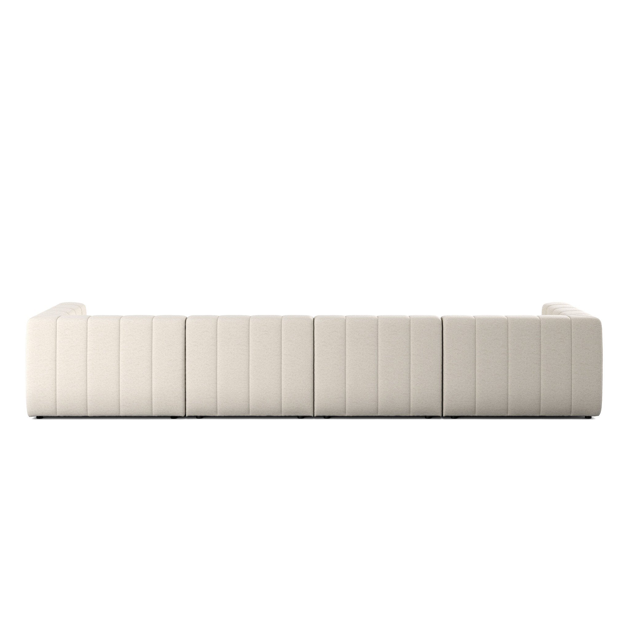 Langham Channeled 4-Piece Sectional - Crypton Nomad Snow