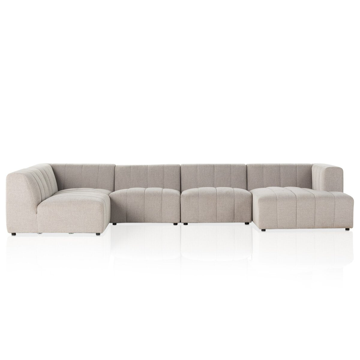 Langham Channeled 5-Piece Sectional Sectionals Four Hands Right Chaise Napa Sandstone   Sectionals, Mid Century Furniture, Furniture Sale, Old Bones Co, Mid Century Furniture Sale, Four Hands Furniture, Sale,Gus, Sale,Perigold Langham Channeled 5-Piece Sectional Sectionals Sale, Perigold Sale Langham Channeled 5-Piece Sectional,Langham Channeled 5-Piece Sectional Lulu and Georgia, Burke Decor Sale Langham Channeled 5-Piece Sectional, www.oldbonesco.com