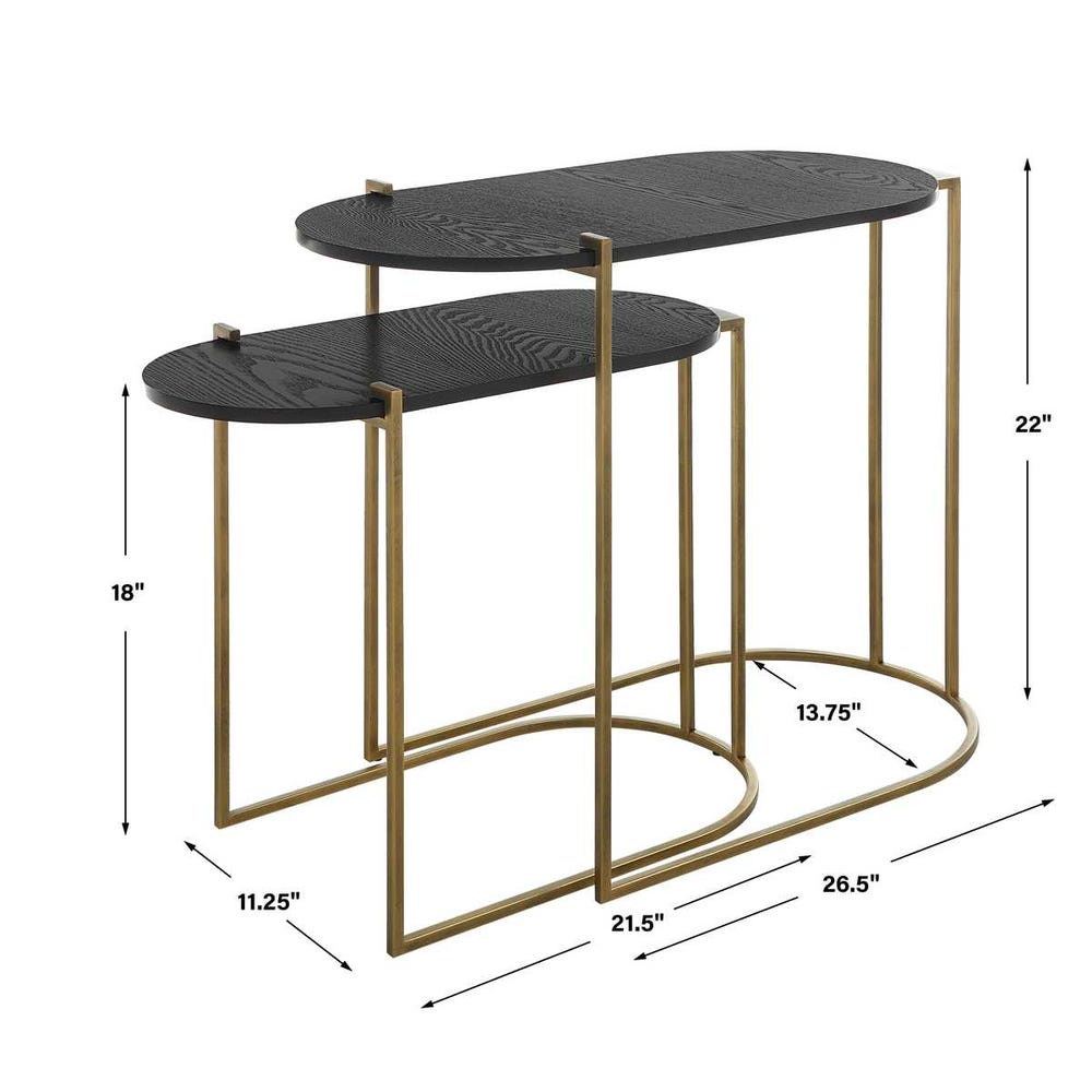 Uttermost Aztec Wood Nesting Tables - Set of 2