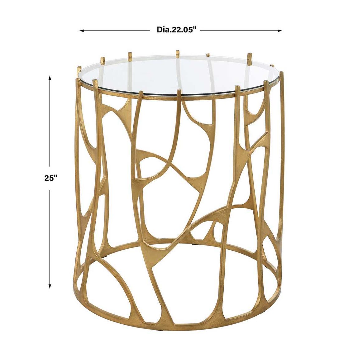Uttermost Ritual Round Gold Side Table