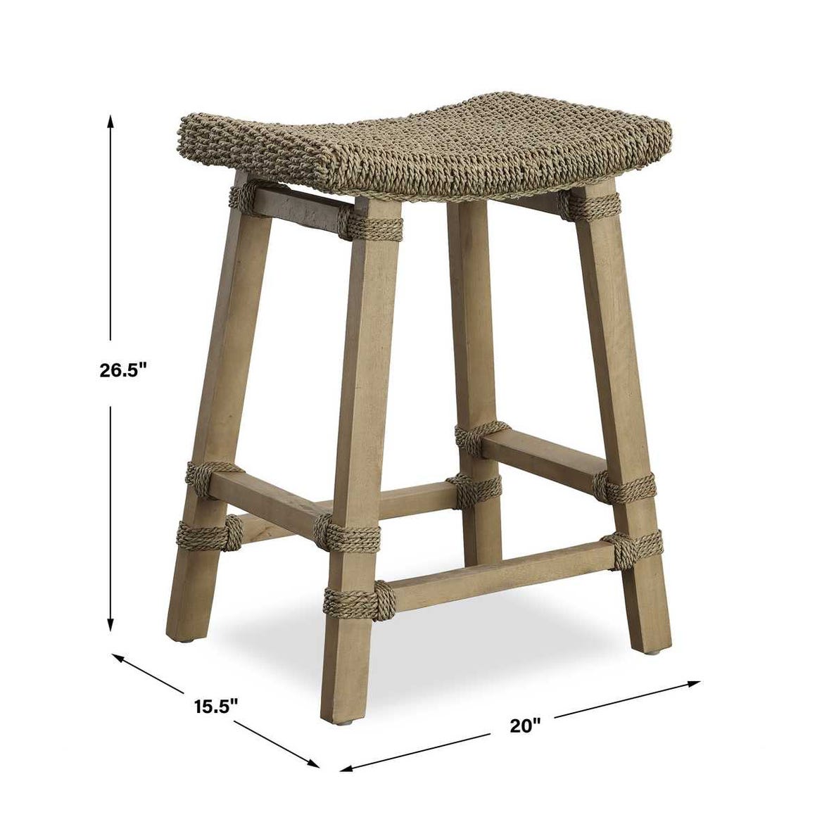 Uttermost Everglade Sea Grass Counter Stool
