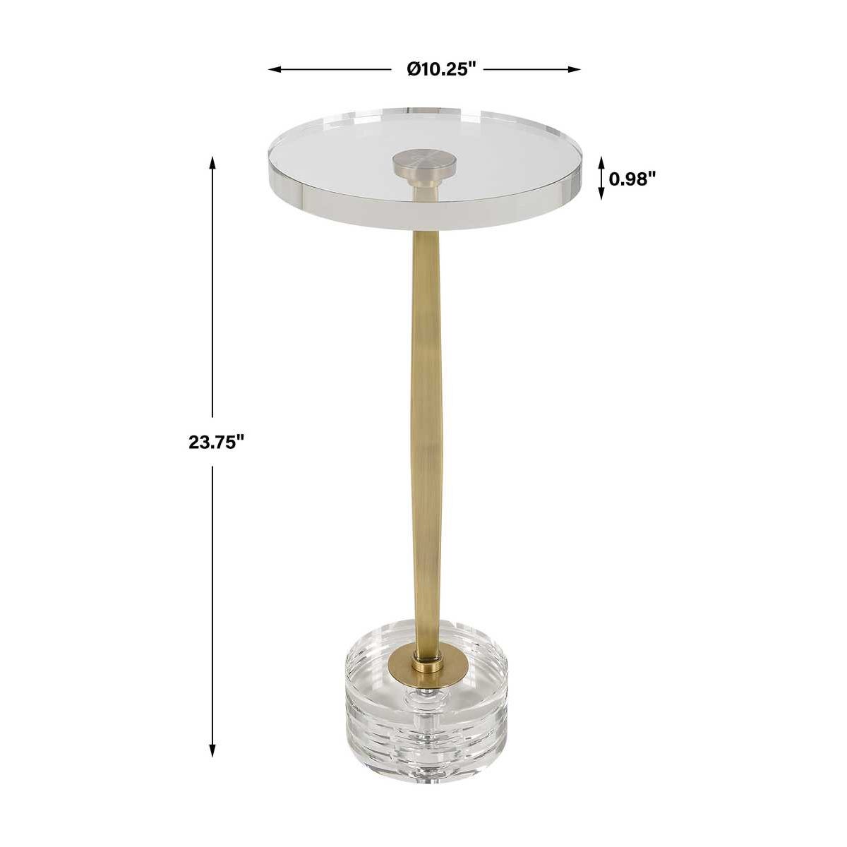 Uttermost Groove Crystal Drink Table