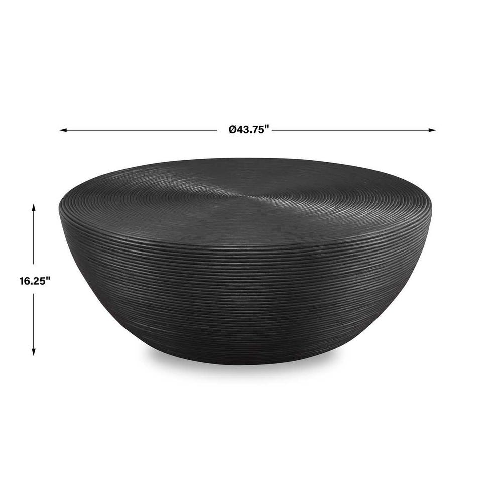 Uttermost Bongo Black Rattan Coffee Table