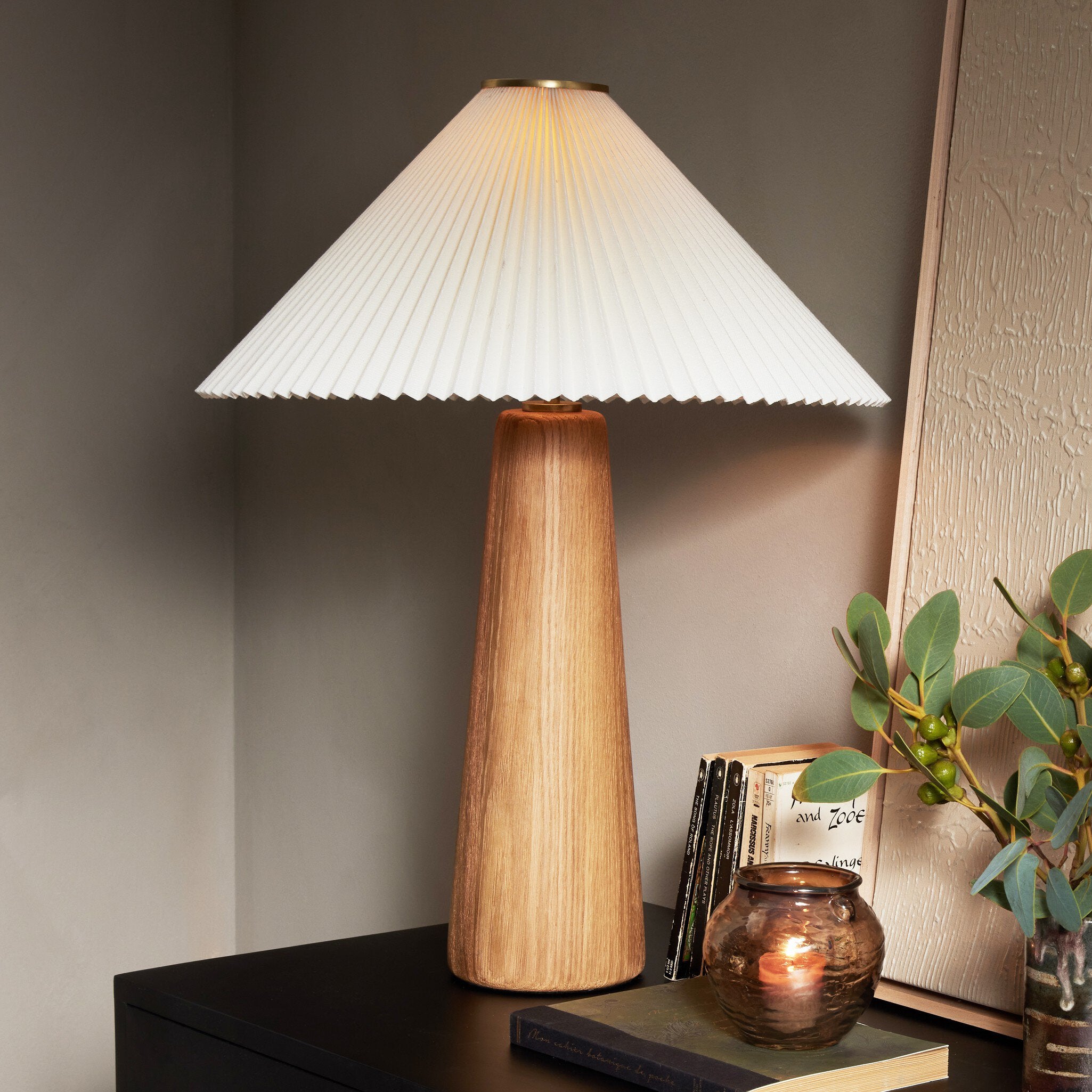 Nora Table Lamp Light Oak