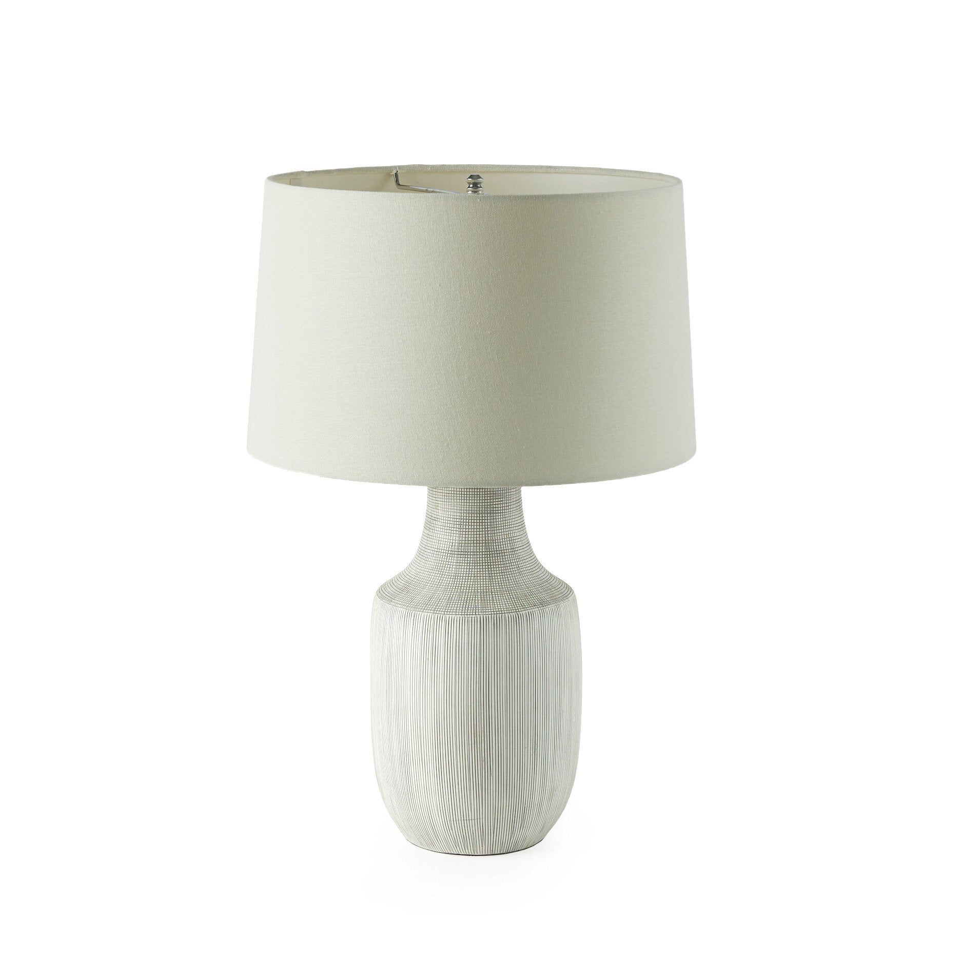 Ombak Table Lamp - Black & White Grid Porcelain Ceramic Table Lamps Four Hands Default Title    Table Lamps,https://www.oldbonesco.com,Mid Century Furniture, Furniture Sale, Old Bones Co, Mid Century Sale, Four Hands Furniture, Sale,Gus, Sale,Perigold Ombak Table Lamp - Black & White Grid Porcelain Ceramic Table Lamps Sale, Perigold Sale Ombak Table Lamp - Black & White Grid Porcelain Ceramic,Ombak Table Lamp - Black & White Grid Porcelain Ceramic Lulu and Georgia,Burke Decor Sale Ombak Table Lamp - Black &