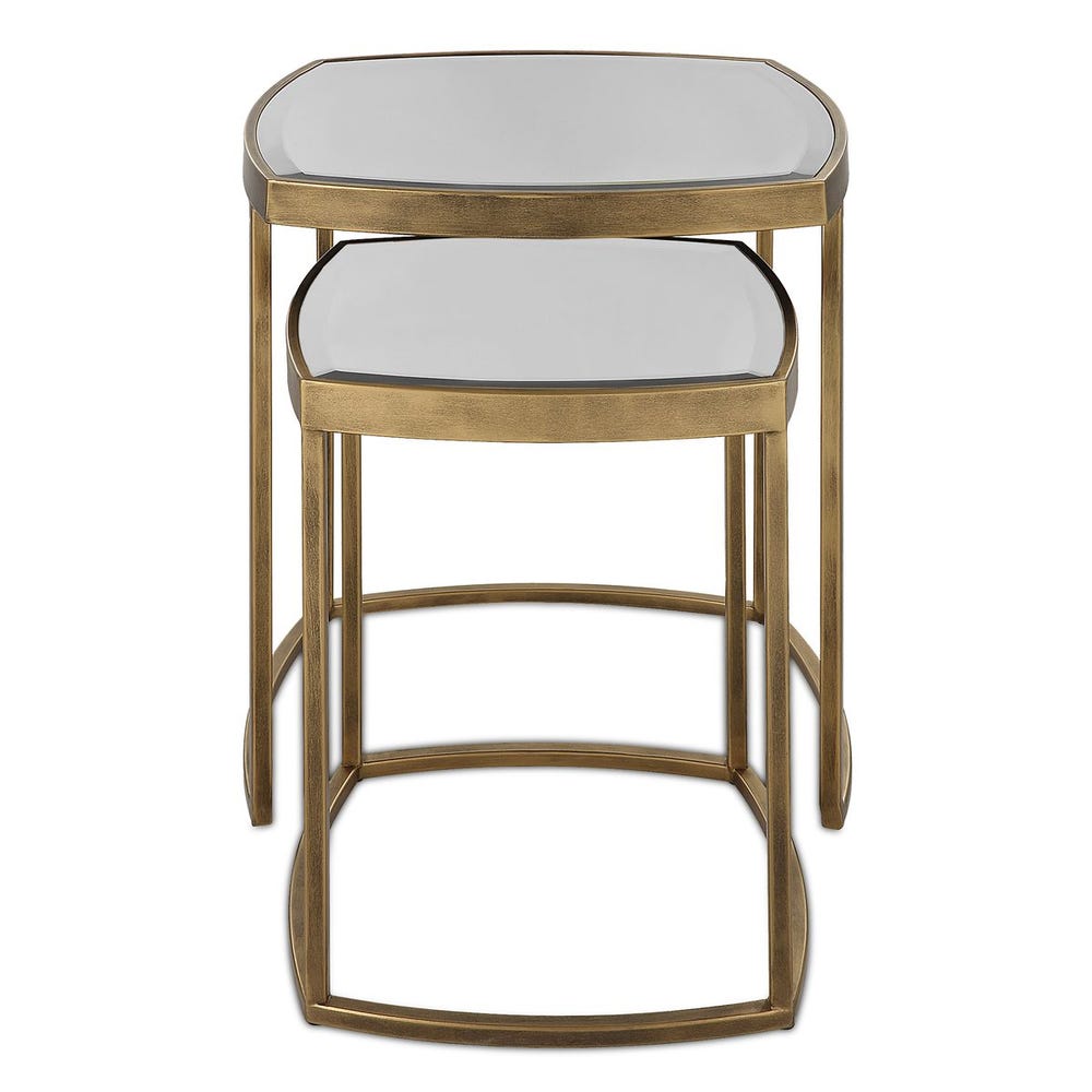Uttermost Vista Gold Nesting Tables - Set Of 2