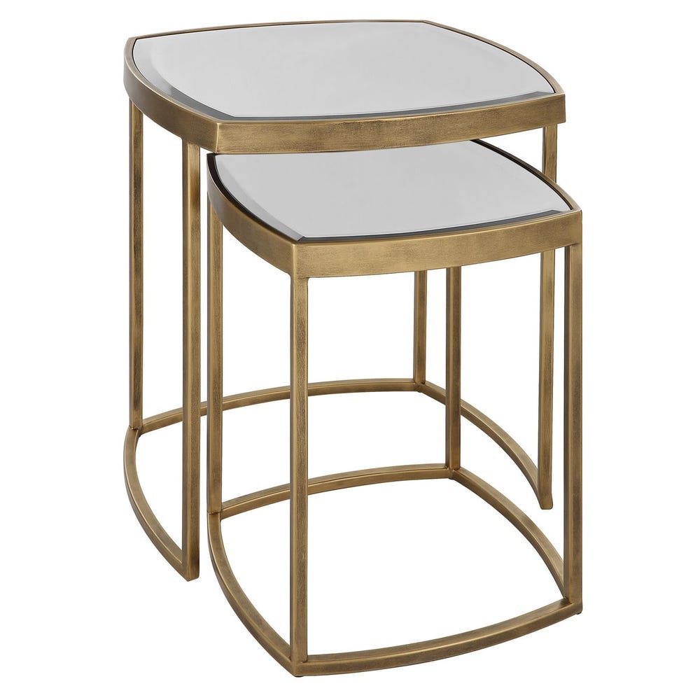 Uttermost Vista Gold Nesting Tables - Set Of 2