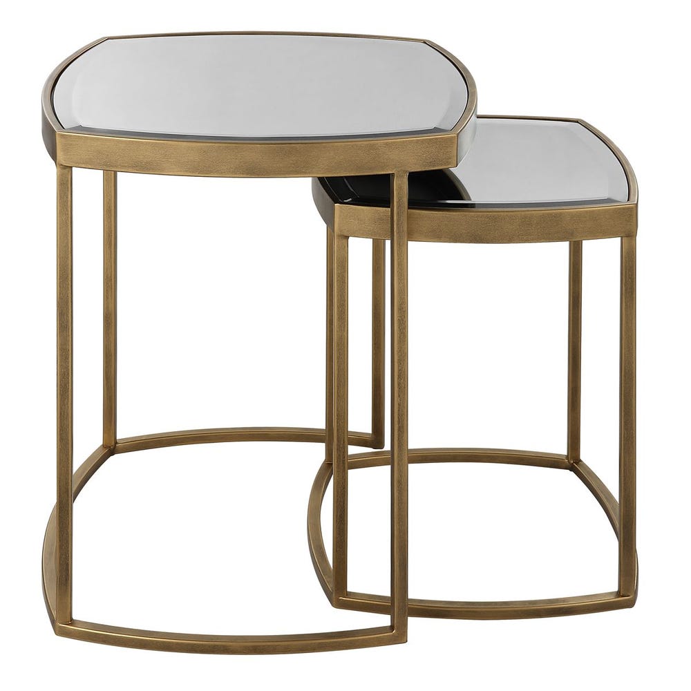 Uttermost Vista Gold Nesting Tables - Set Of 2