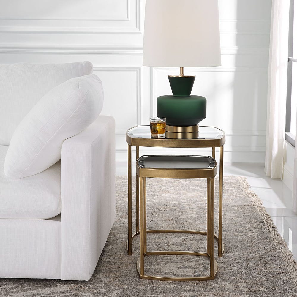 Uttermost Vista Gold Nesting Tables - Set Of 2