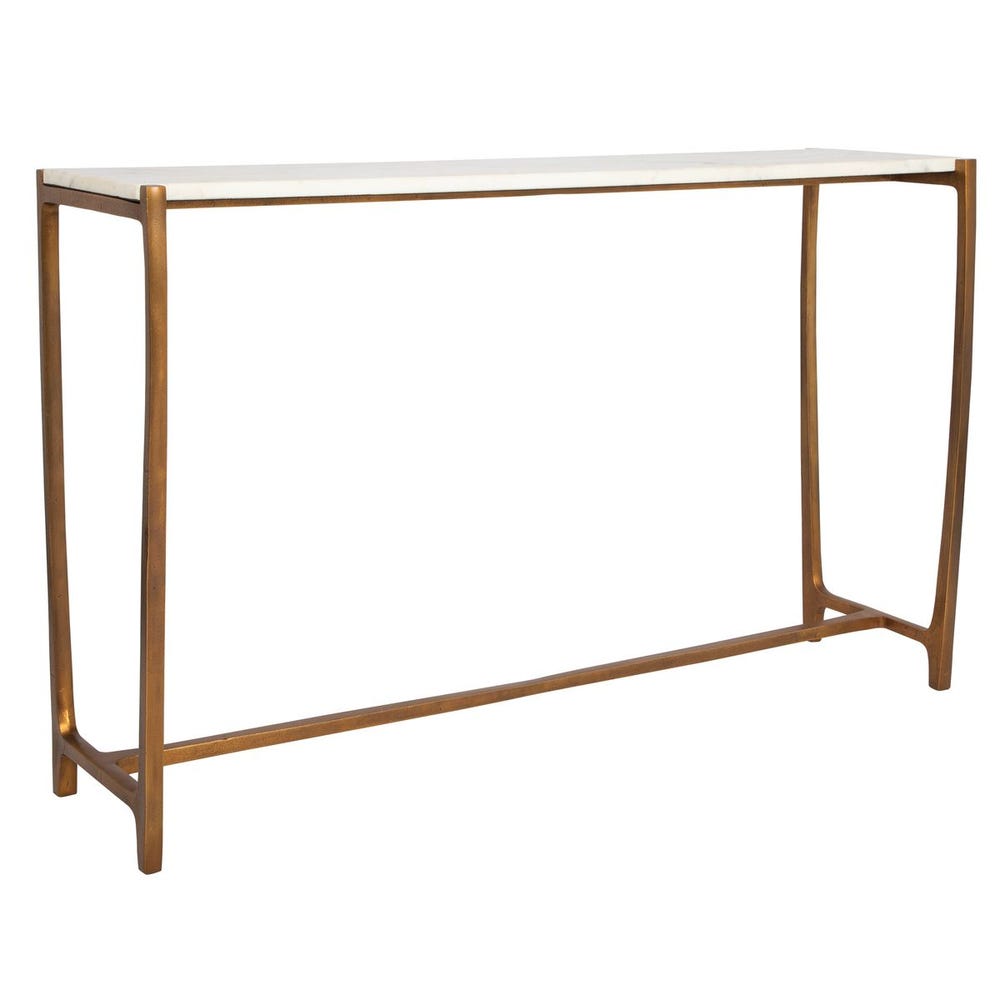 Uttermost Affinity White Marble Console Table
