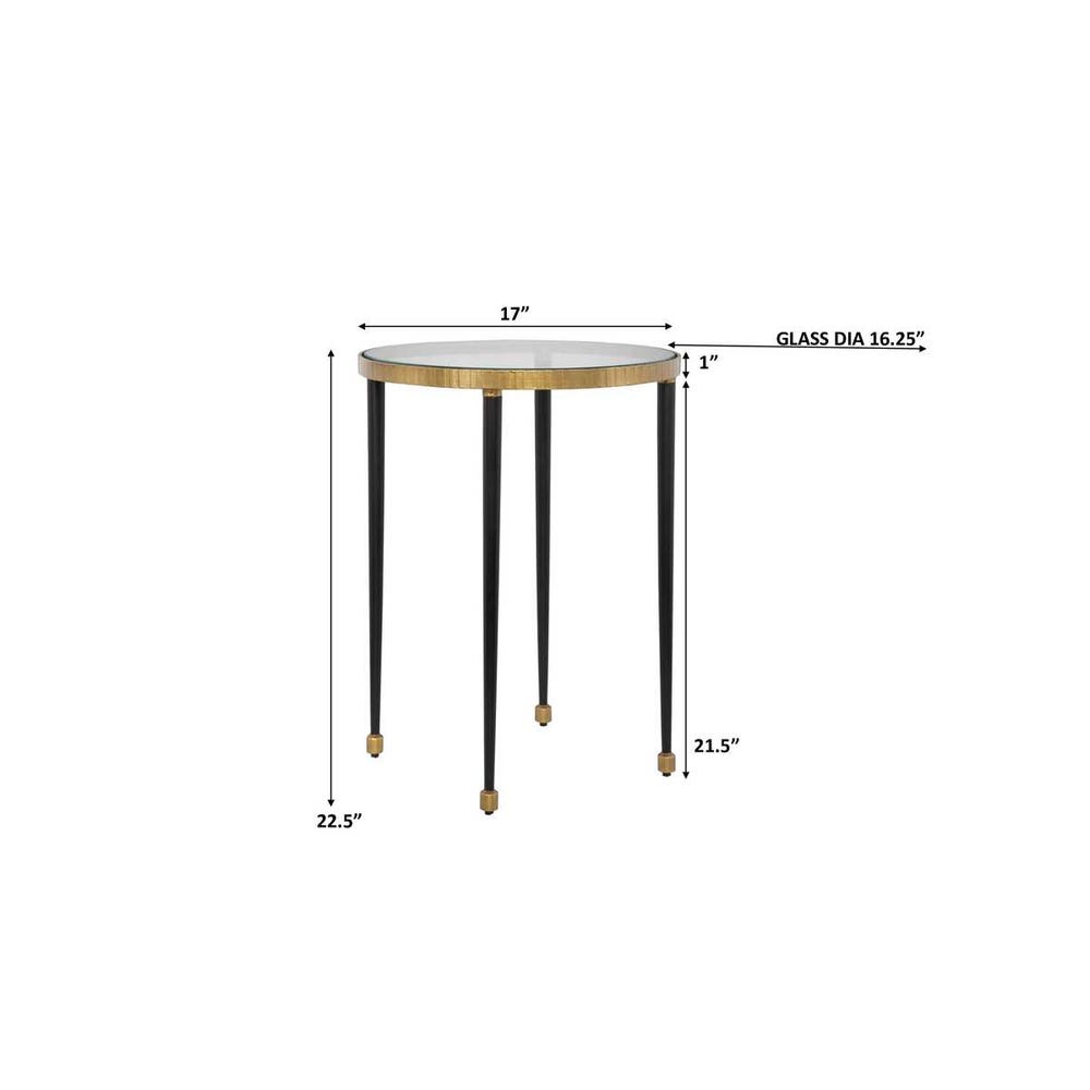 Uttermost Stiletto Antique Gold Side Table
