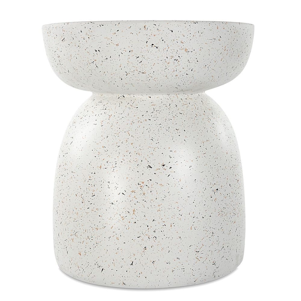 Uttermost Inhale Cast White Accent Table