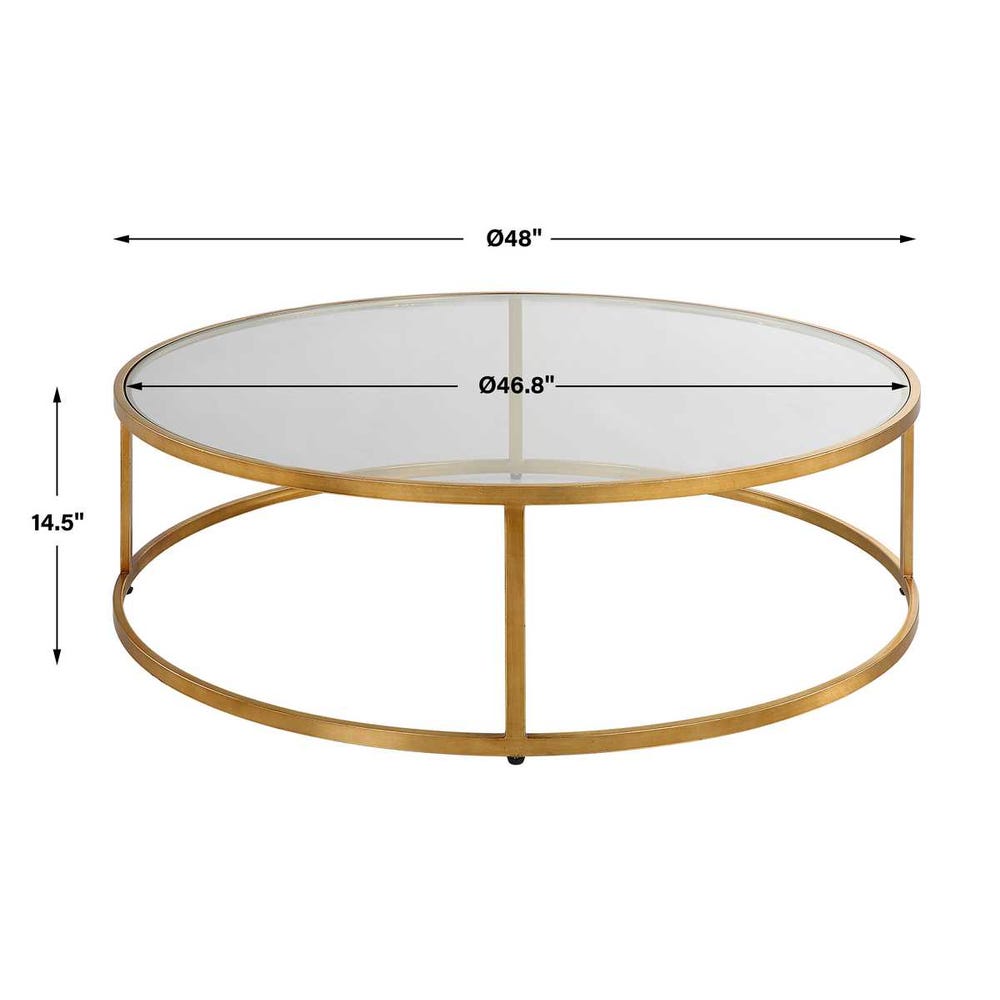 Uttermost Radius Modern Circular Coffee Table