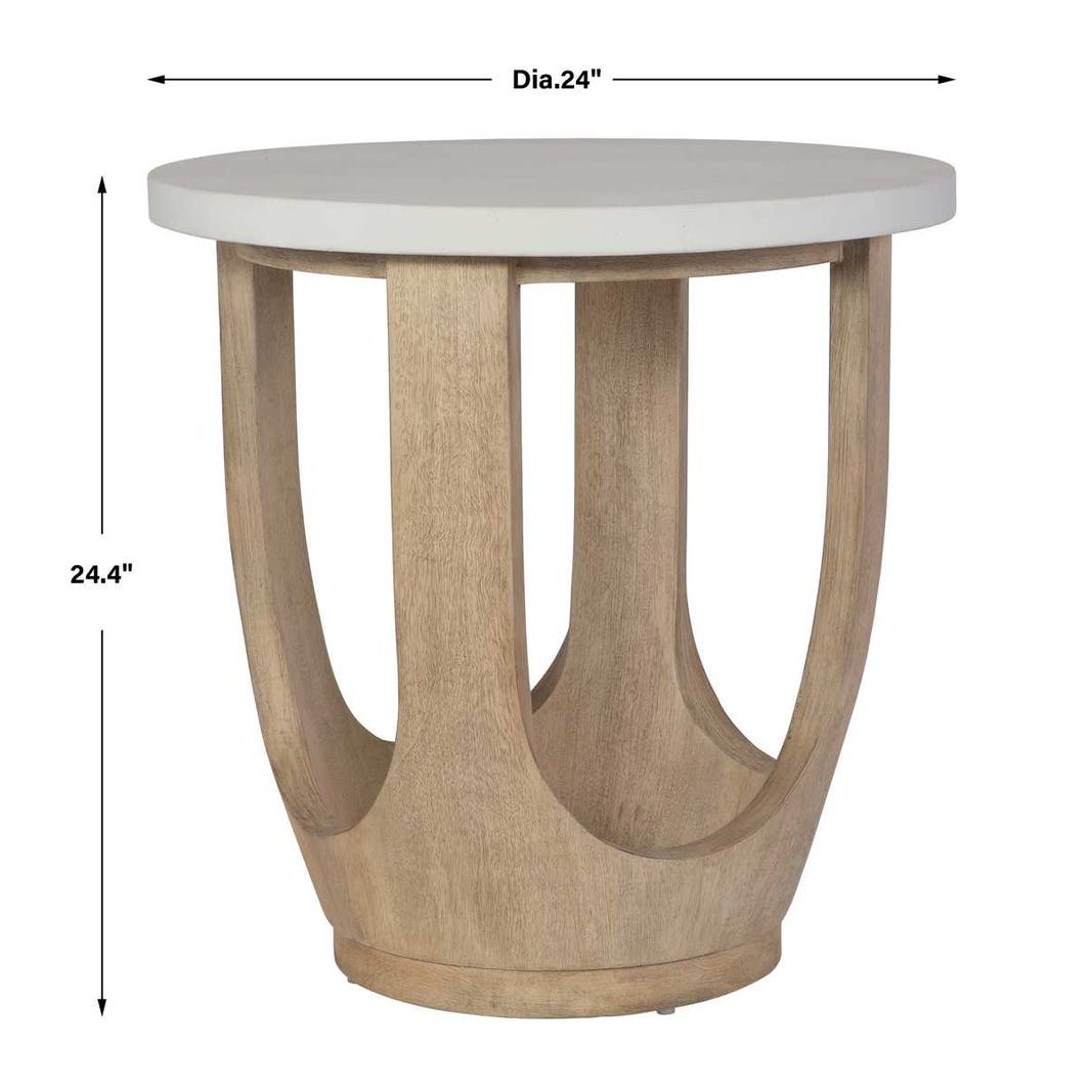 Uttermost Tatli Stone Top Side Table